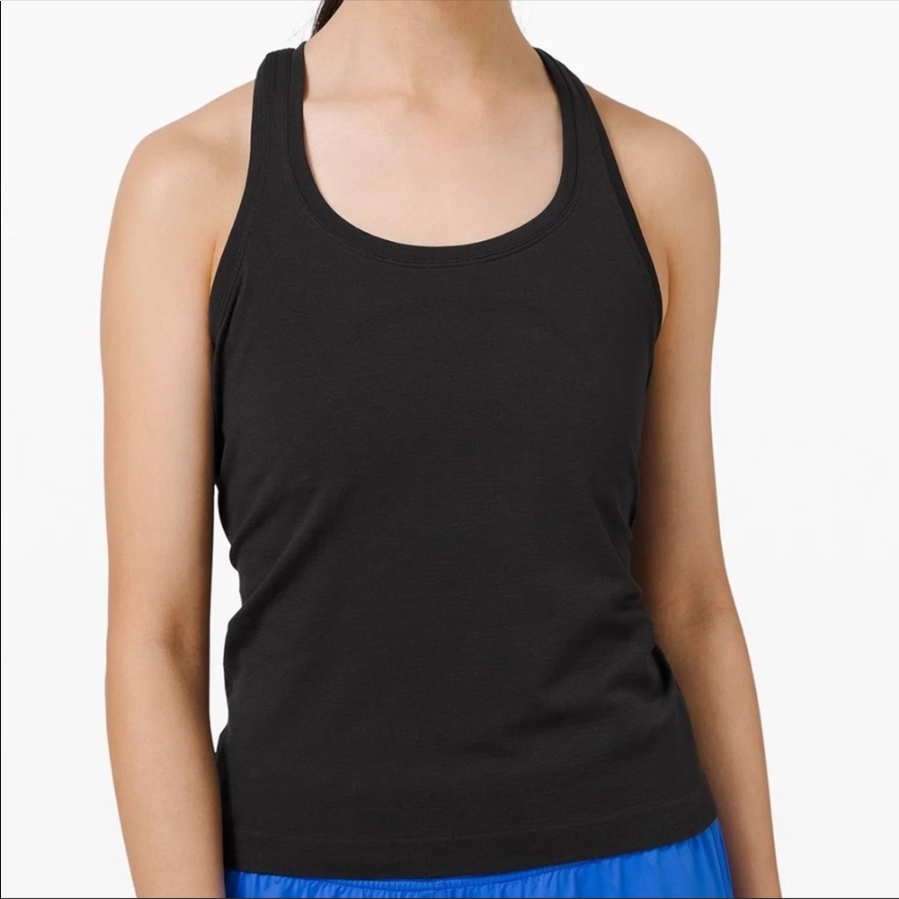 Black lululemon race length tank